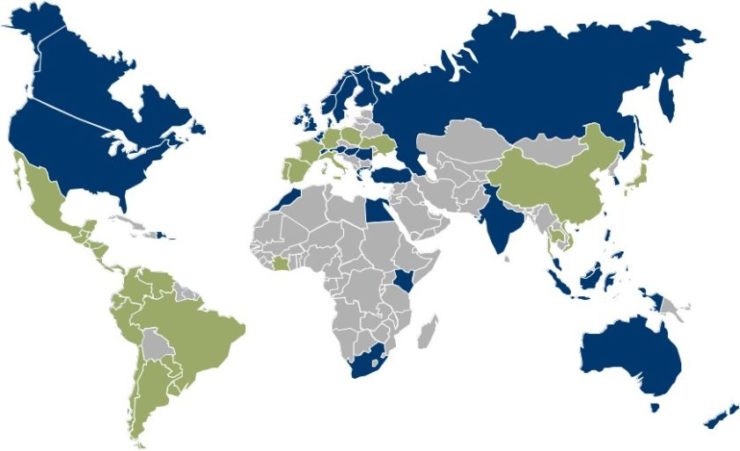 Market Edge global delivery map highlighting projects across North America, Europe, Latin America, and Asia-Pacific